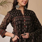 Black_Pure_Cotton_Ajrakh_Ethnic_Kurta_Set_For_Woman_Girls