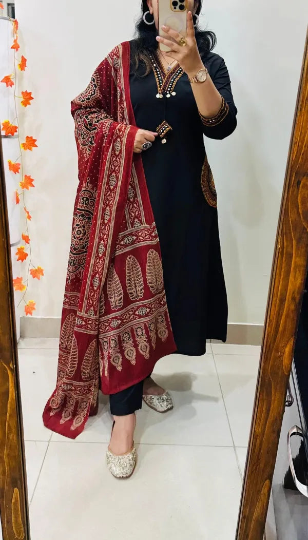 Premium Heavy Rich Dhabu Cotton Aline Suit🥳🥳