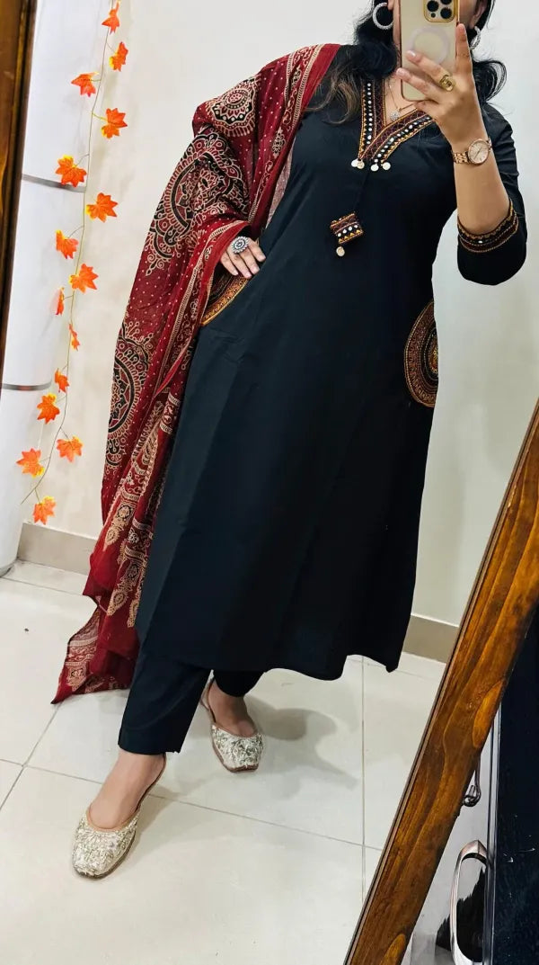 Premium Heavy Rich Dhabu Cotton Aline Suit🥳🥳