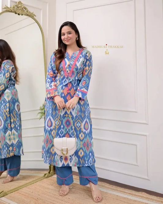 Stylish Kurti With Pant Set