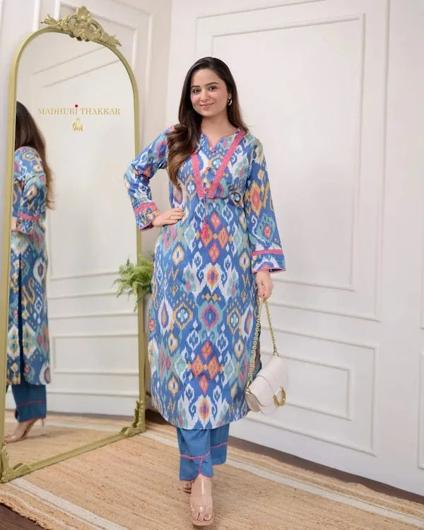 Stylish Kurti With Pant Set