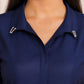 Chanderi Solid A-line Blue Kurta From Aramya 1
