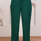 Embroidered Slub cotton Solid Straight Emerald Green Kurta From Aramya 2