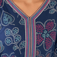 Embroidered Soft Cotton Floral Anarkali Blue Kurta From Aramya 3