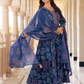 Embroidered Soft Cotton Floral Anarkali Blue Kurta From Aramya 6