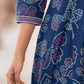 Embroidered Soft Cotton Floral Anarkali Blue Kurta From Aramya 8