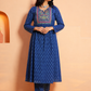 Embroidered Soft Cotton Butti Panelled Blue From Aramya 1