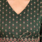 Soft Cotton Block Print A-line Green Dress From Aramya 1