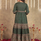 Soft Cotton Block Print A-line Green Dress From Aramya 2