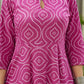 Embroidered Soft Cotton Bandhani Anarkali Pink Kurta From Aramya 3
