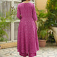 Embroidered Soft Cotton Bandhani Anarkali Pink Kurta From Aramya 5